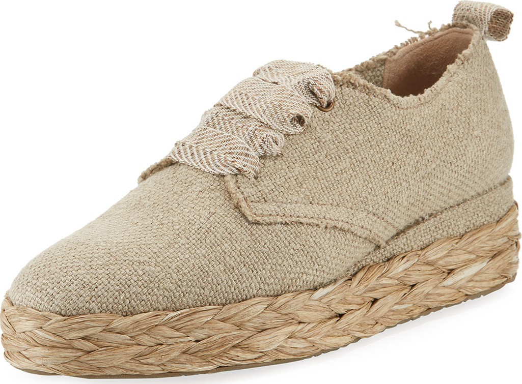 Pedro Garcia Gavi Lace-Up Flatform Espadrilles