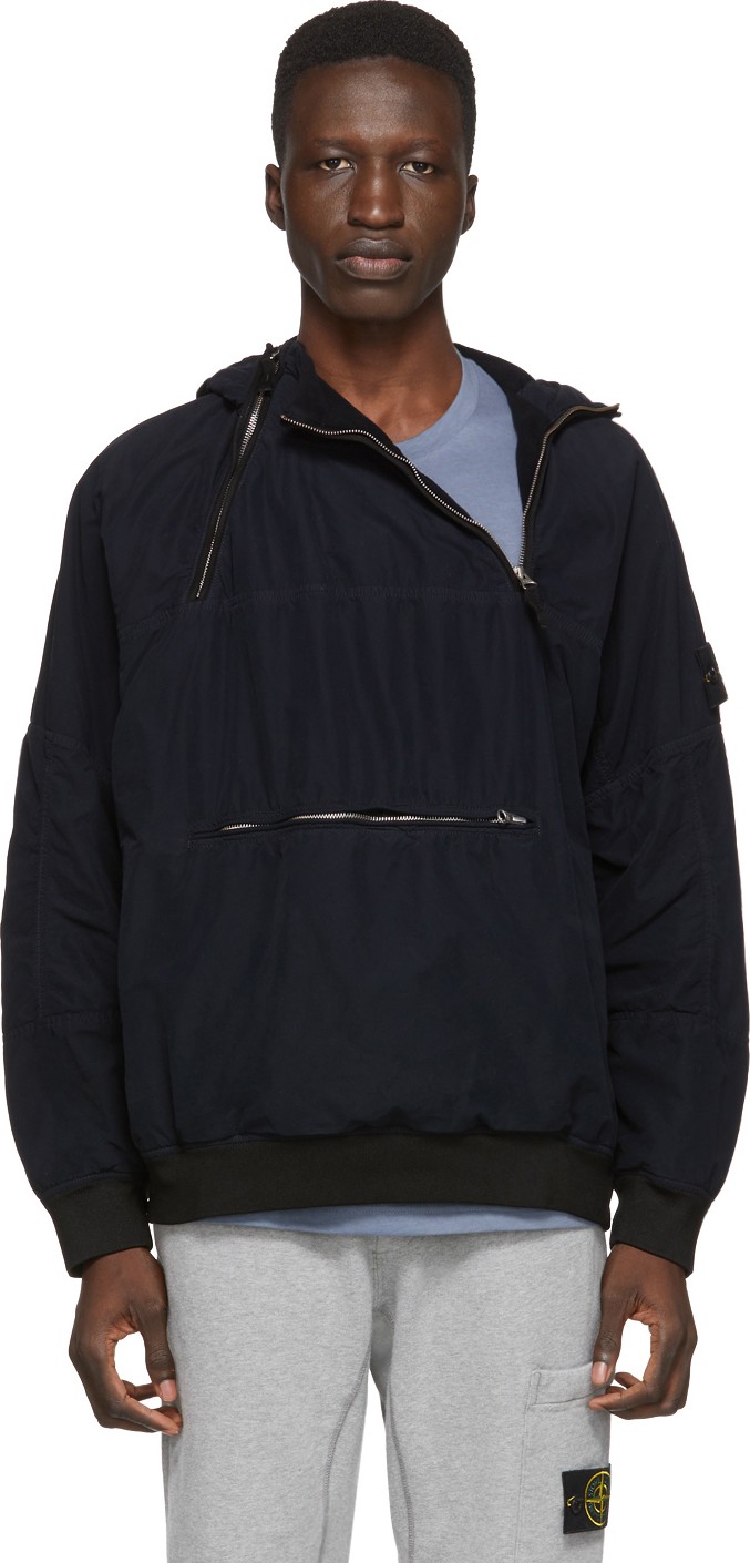 Stone Island Navy Pullover Jacket