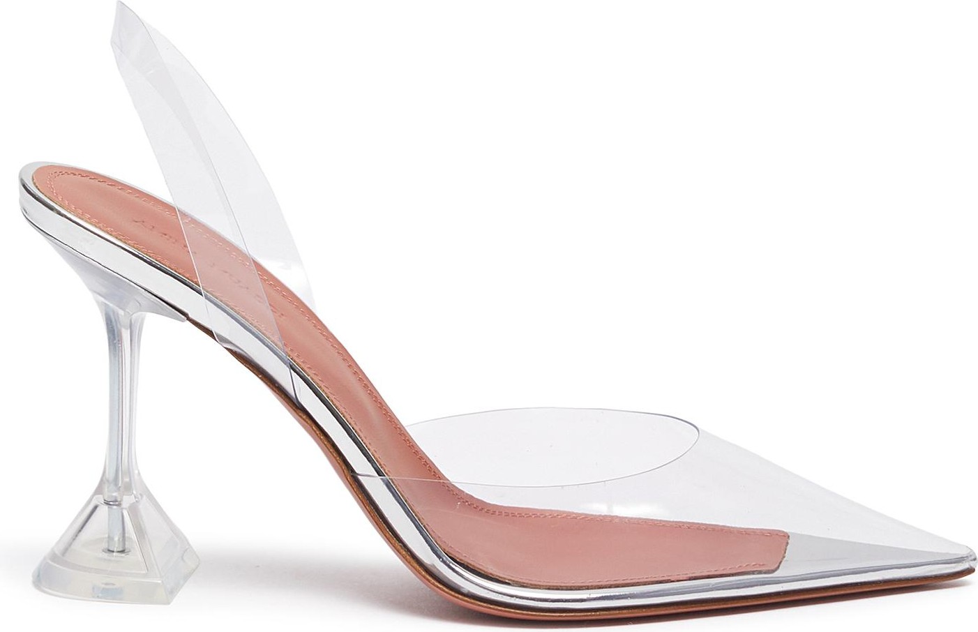 Amina Muaddi '''''''Holli' clear PVC slingback pumps