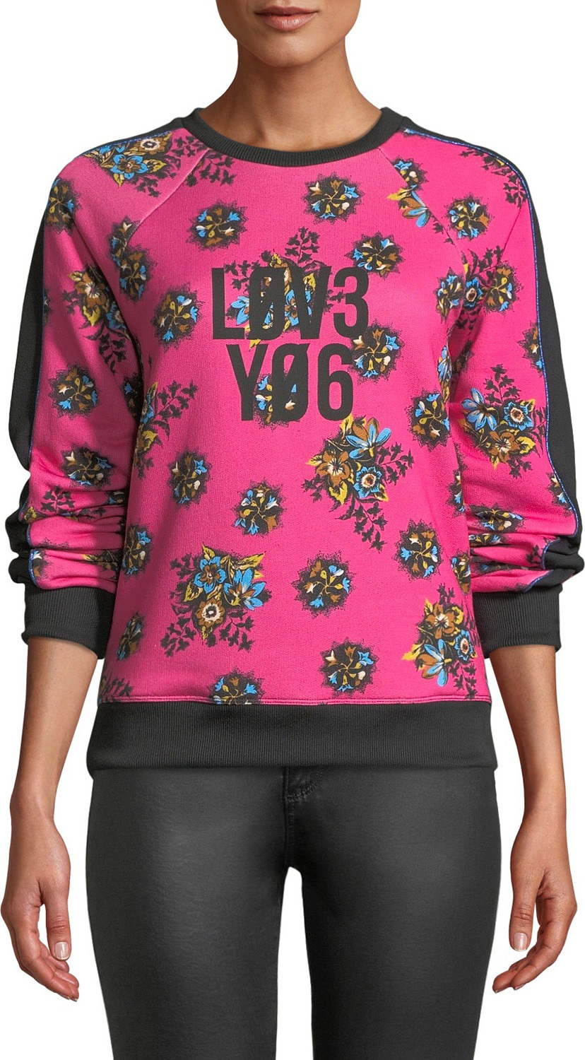 RED Valentino Bright Flowers Print Sweatshirt