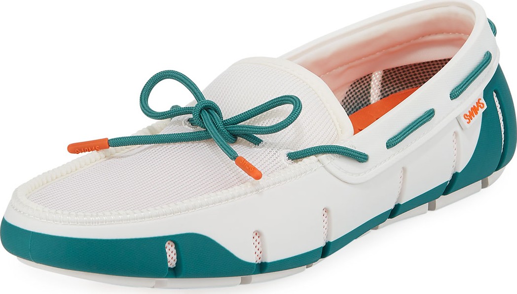 Swims Men's Stride Mesh & Rubber Braided-Lace Boat Shoes