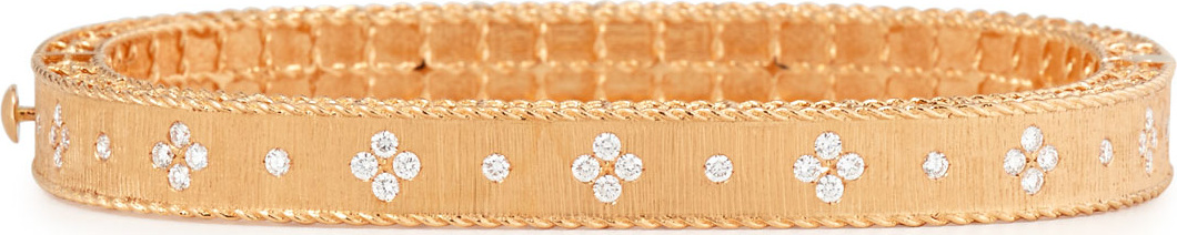 Roberto Coin Princess 18K Rose Gold Narrow Diamond Bangle