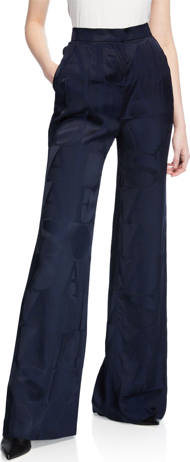 Escada Tibula Satin Logo Trouser