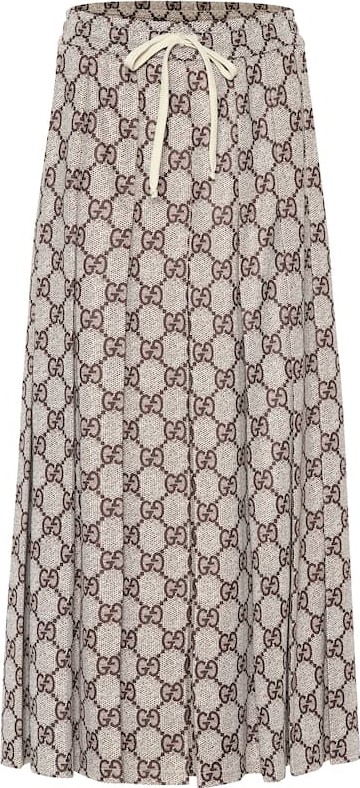 Gucci GG pleated jersey midi skirt