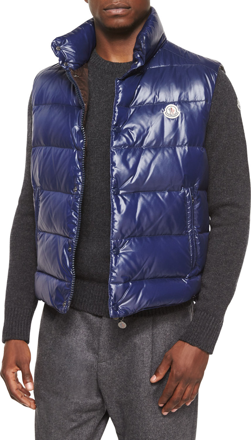 Moncler Tib Puffer Vest, Navy