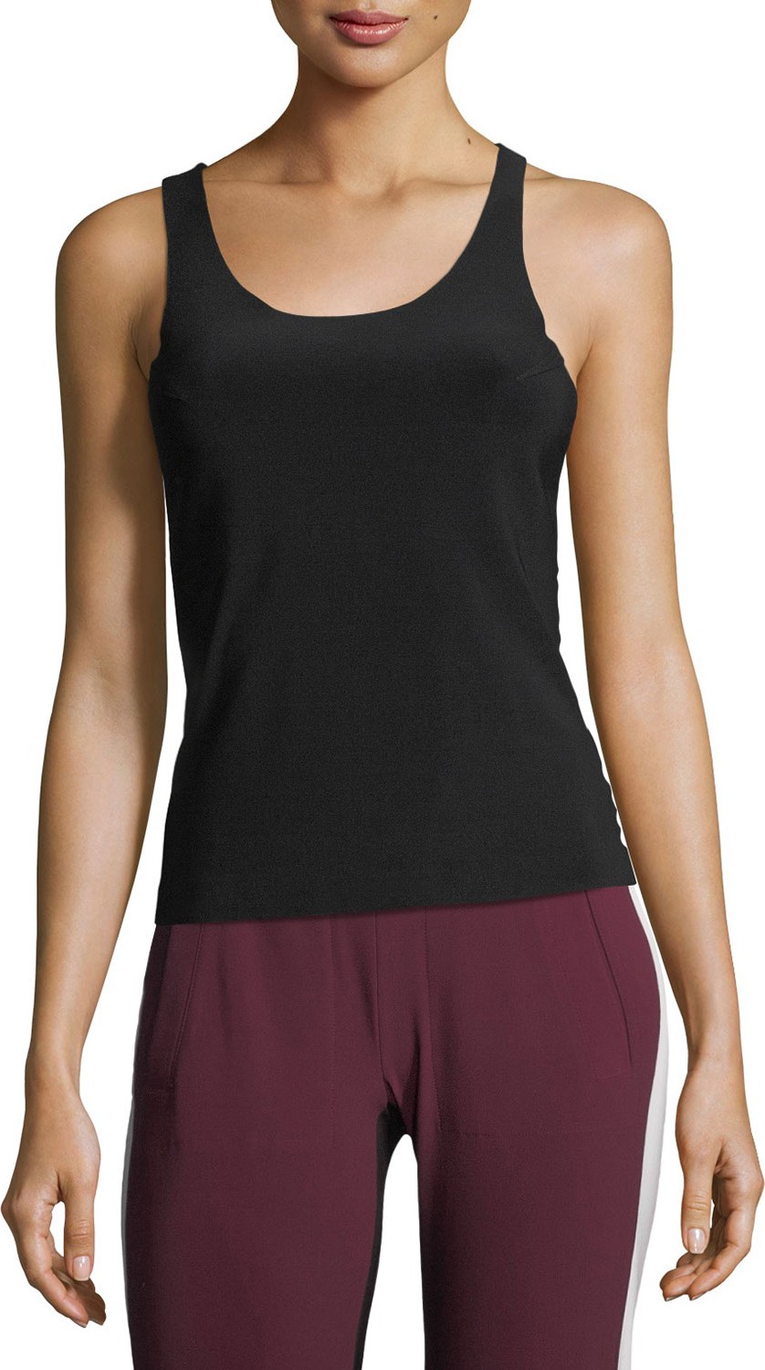 Norma Kamali Modern Scoop-Neck Racer Tank