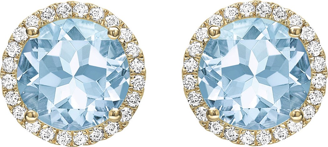 Kiki McDonough Grace Blue Topaz & Diamond Stud Earrings
