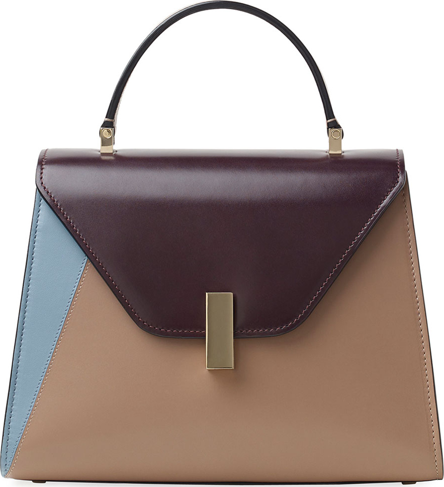 Valextra Iside Medium Colorblock Leather Top-Handle Bag