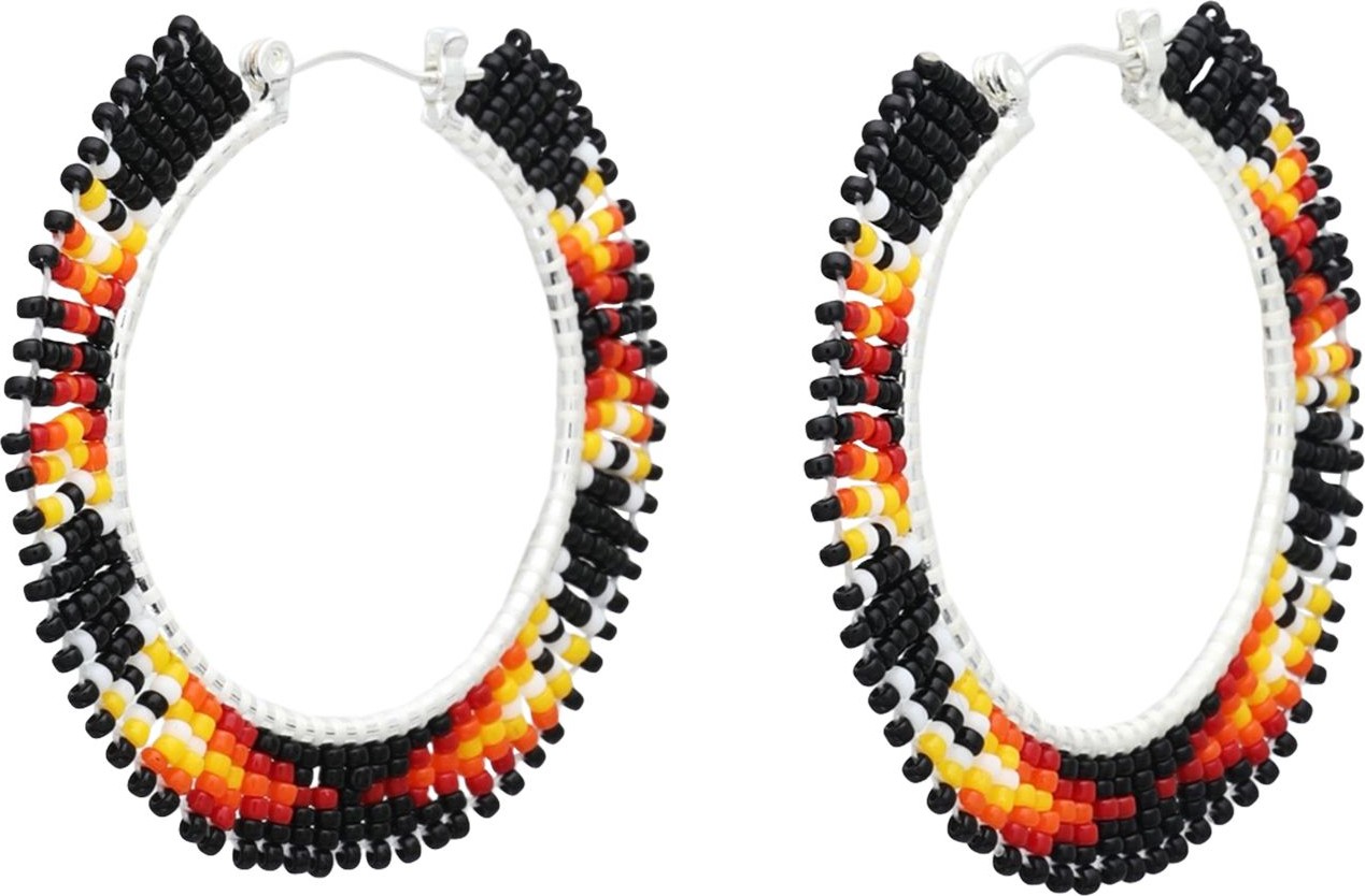 Jessie Western Small Beaded Flat Hoop