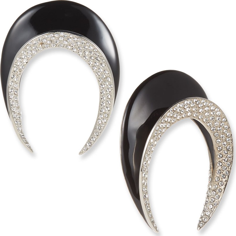 Saint Laurent Smoking Horn Clip Earrings