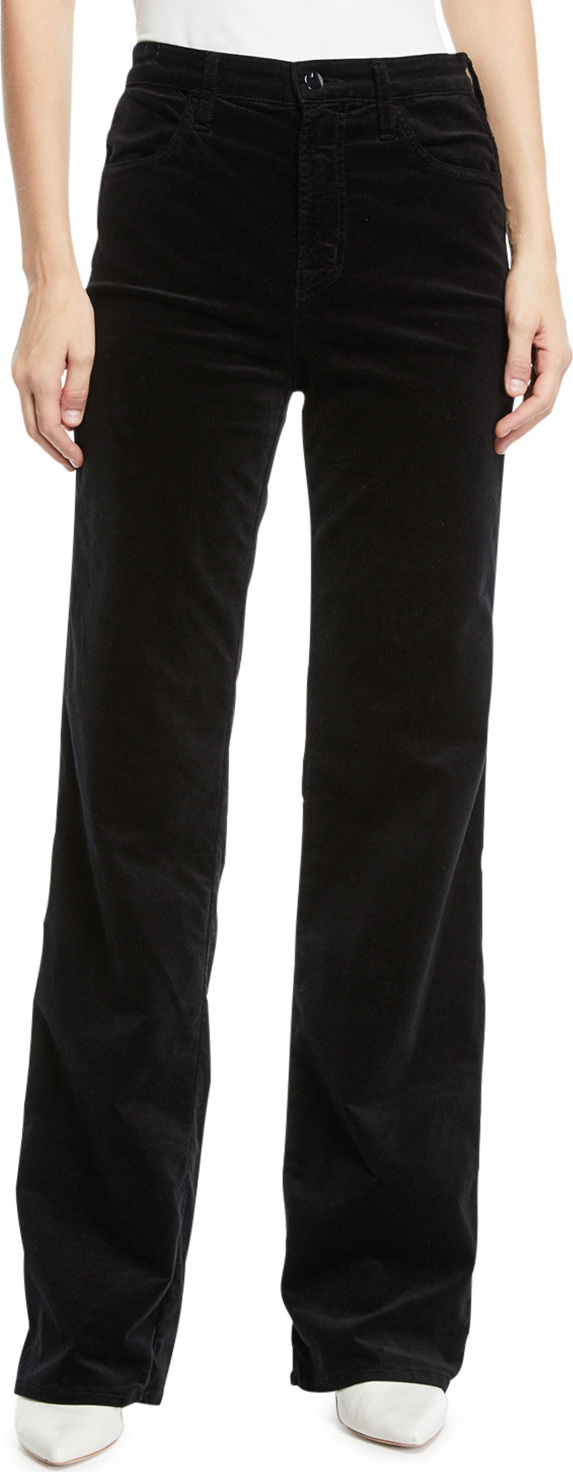 J BRAND Joan Velvet High-Rise Wide-Leg Pants