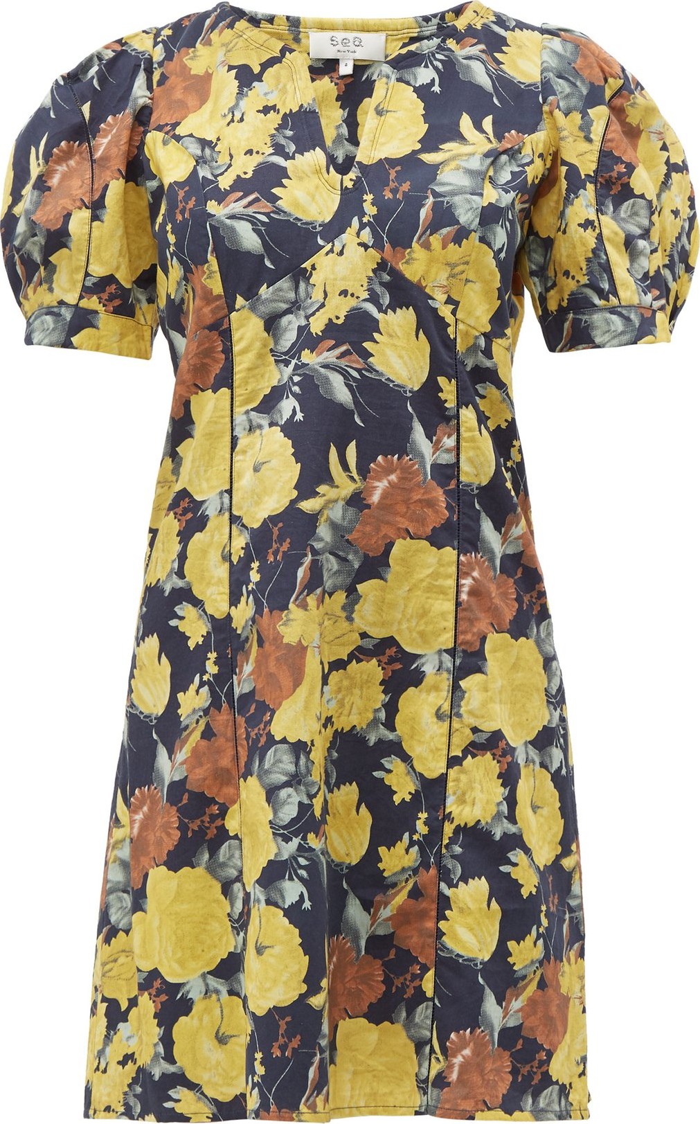 SEA Ella floral-print cotton dress