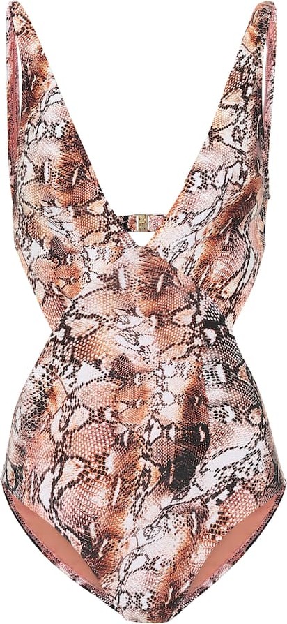Melissa Odabash Del Mar snake-print swimsuit