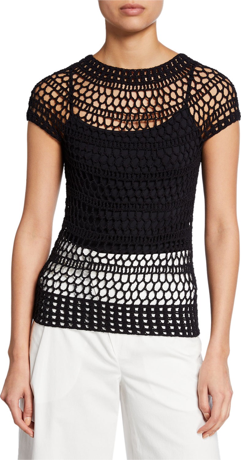 Theory Tissage Crochet T-Shirt