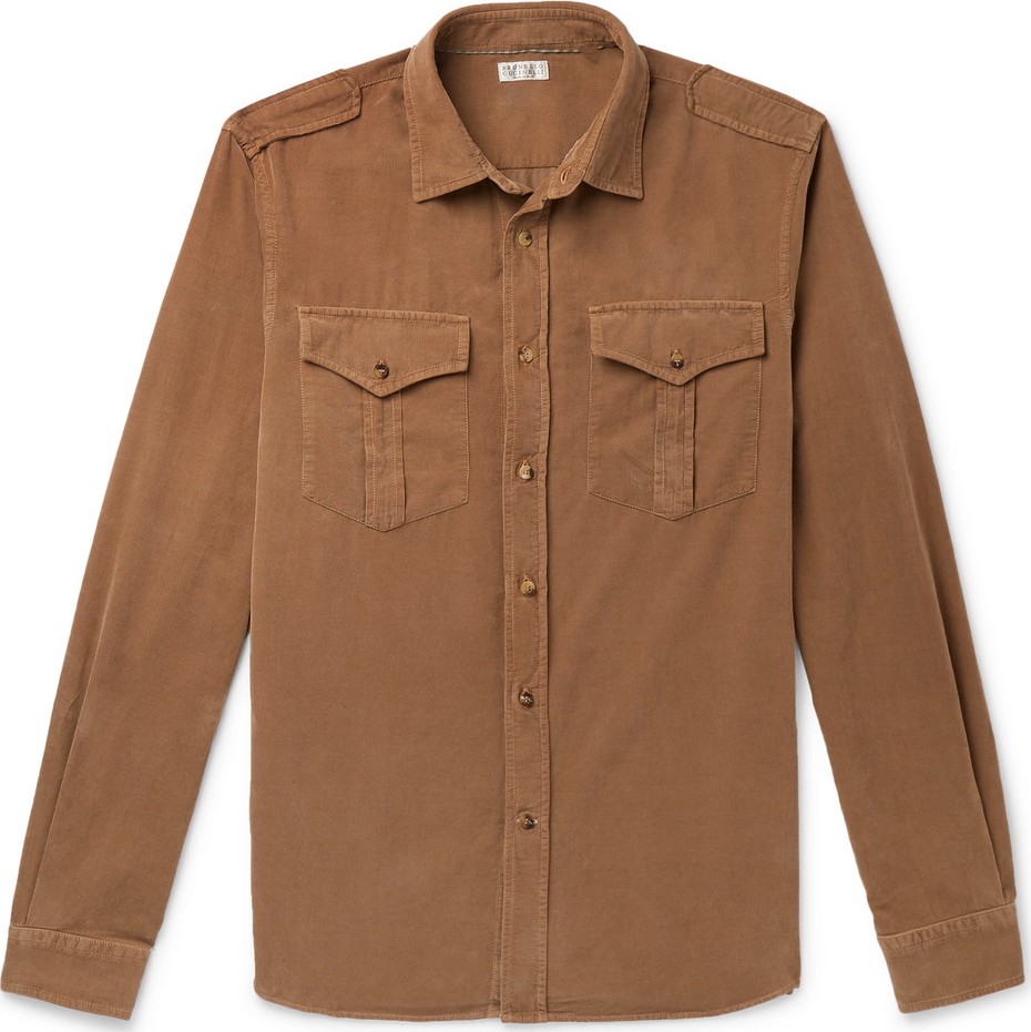 Brunello Cucinelli Cotton-Corduroy Shirt