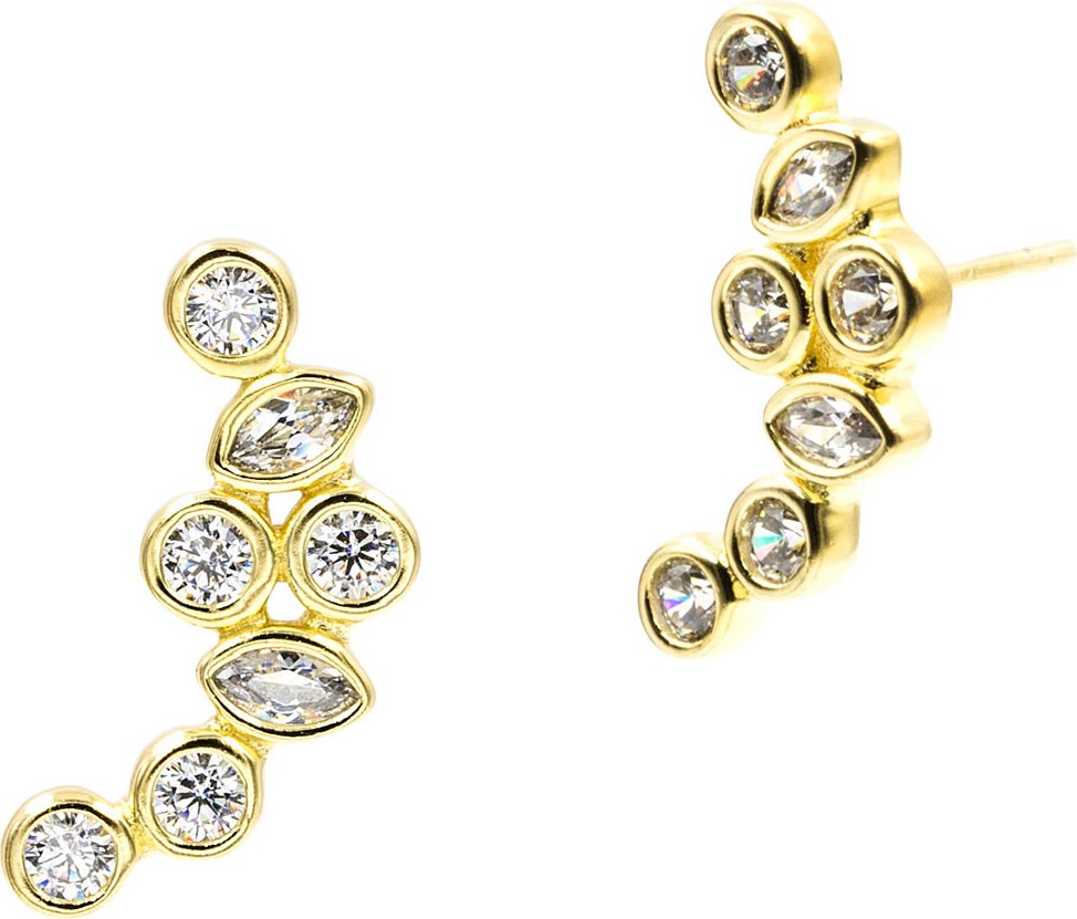 Freida Rothman Geo Radiance Climber Earrings
