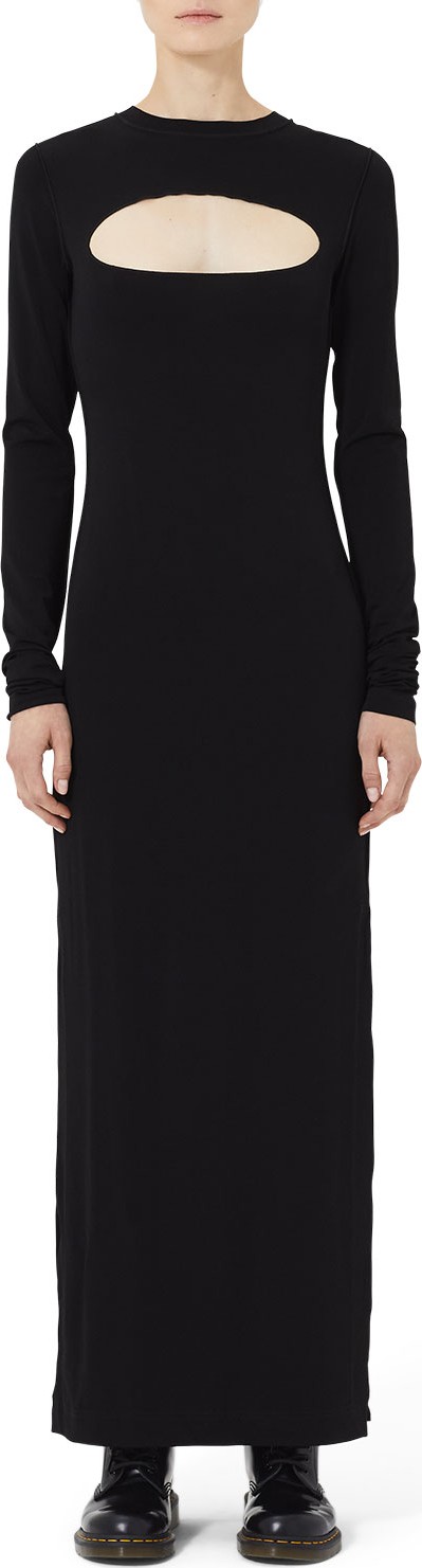 MARC JACOBS Long-Sleeve Jersey Maxi Dress with Cutout Yoke