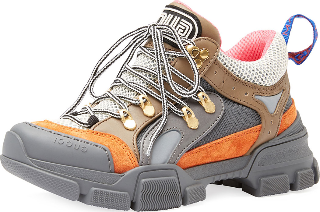 Gucci Journey Mixed-Media Hiker Sneakers