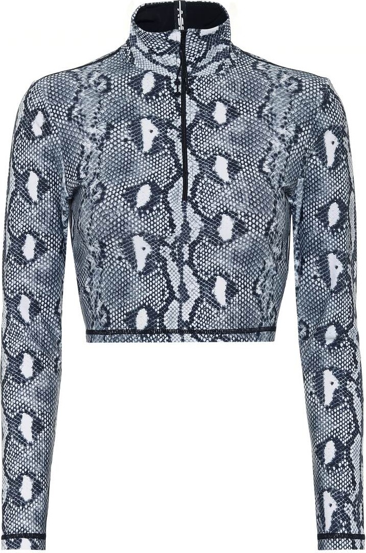 Adam Selman Sport Snake-print sports top