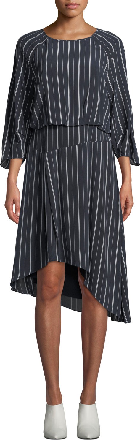 Joie Gabisa Asymmetric Striped Dress