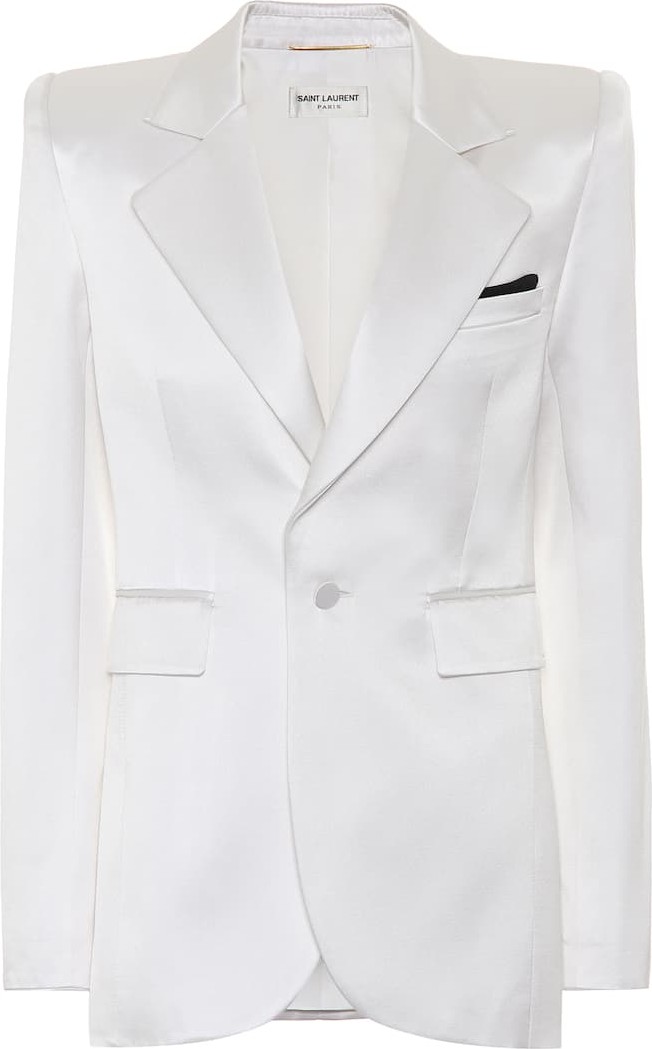 Saint Laurent Silk-blend satin blazer