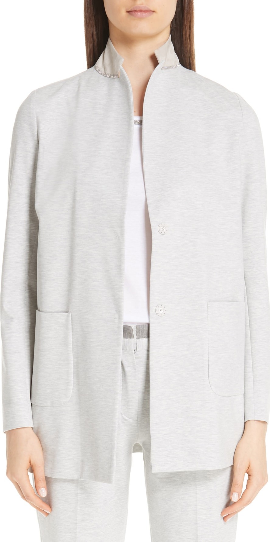 Fabiana Filippi Jersey Long Blazer