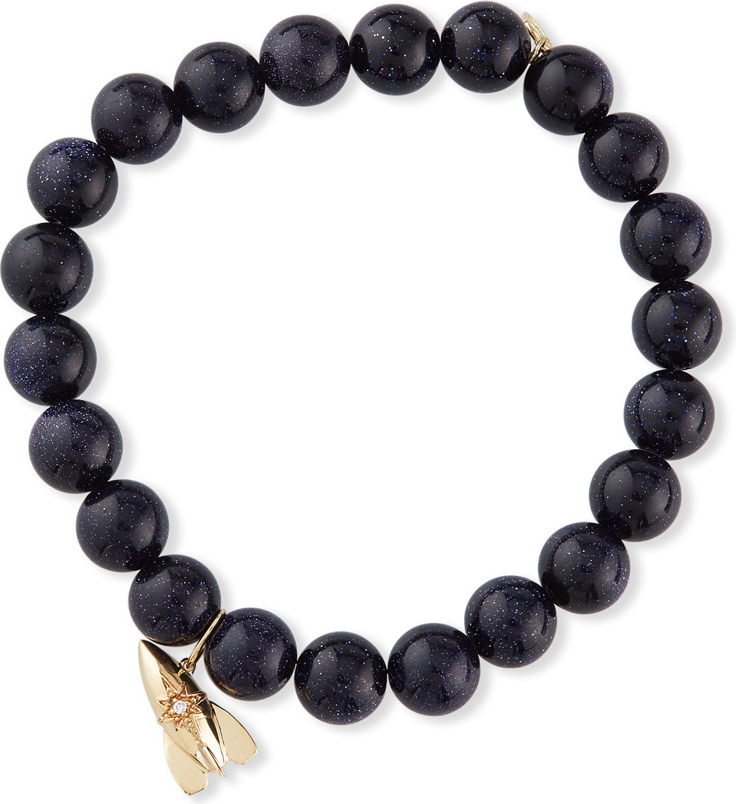 Sydney Evan 14k Diamond Rocket & Bead Bracelet