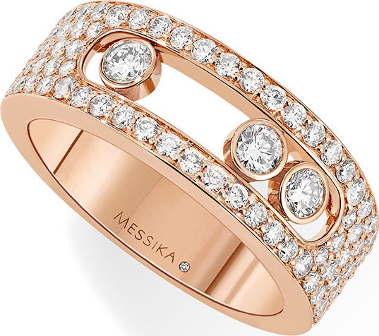 Messika Move Diamond Band Ring in 18K Rose Gold