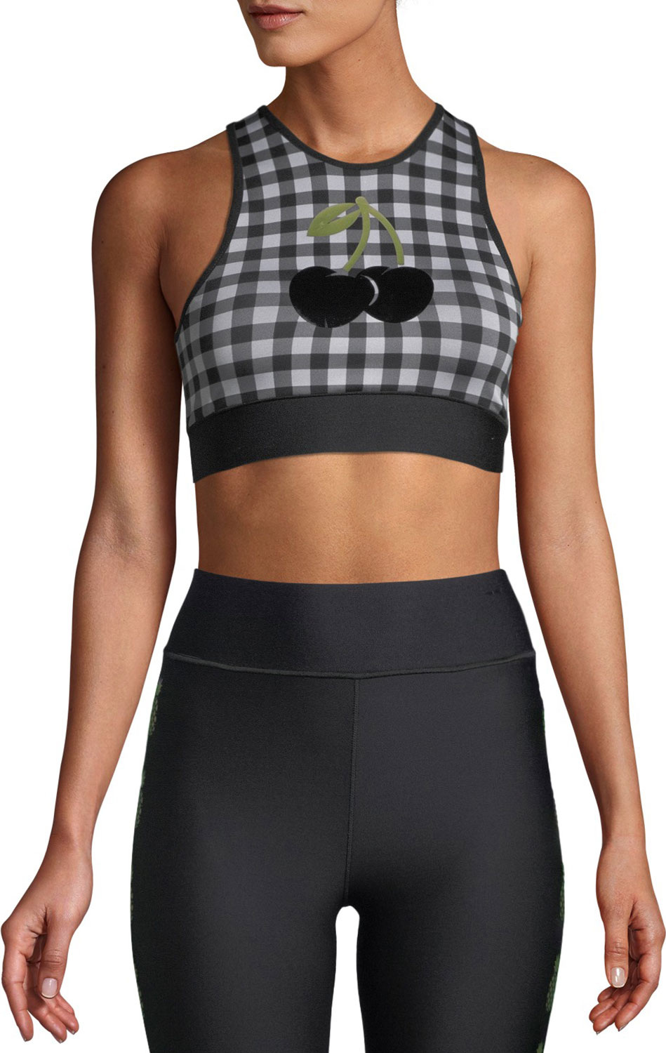 ULTRACOR Altitude Cherry Checked Performance Crop Bra Top