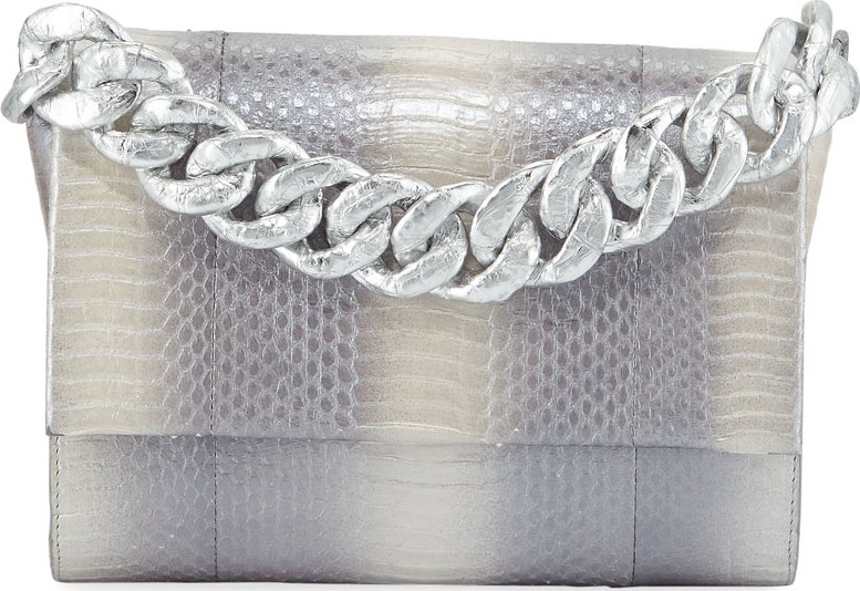 Nancy Gonzalez Carrie Small Ombre Snakeskin Clutch Bag