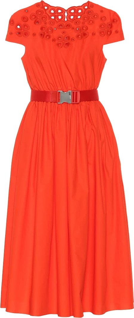 Fendi Belted cotton dress