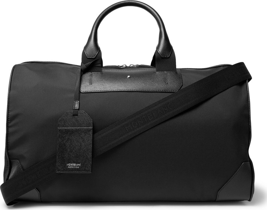 Montblanc Sartorial Jet Cross-Grain Leather-Trimmed Shell Duffle Bag