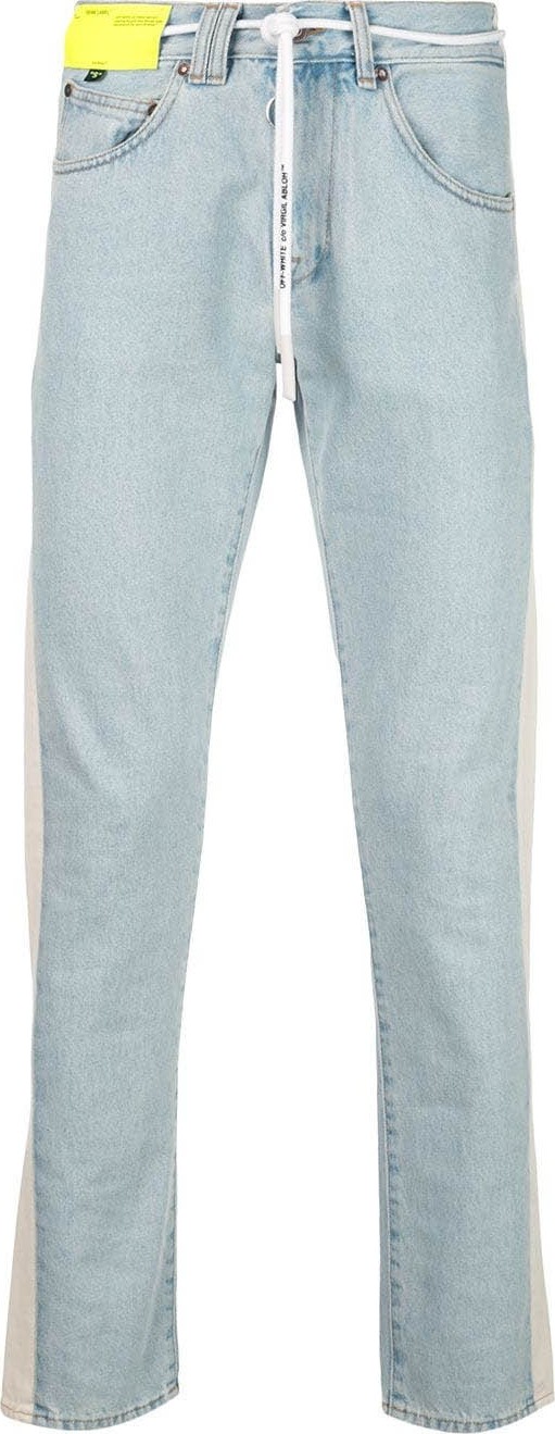 Off White Side Panel Jeans