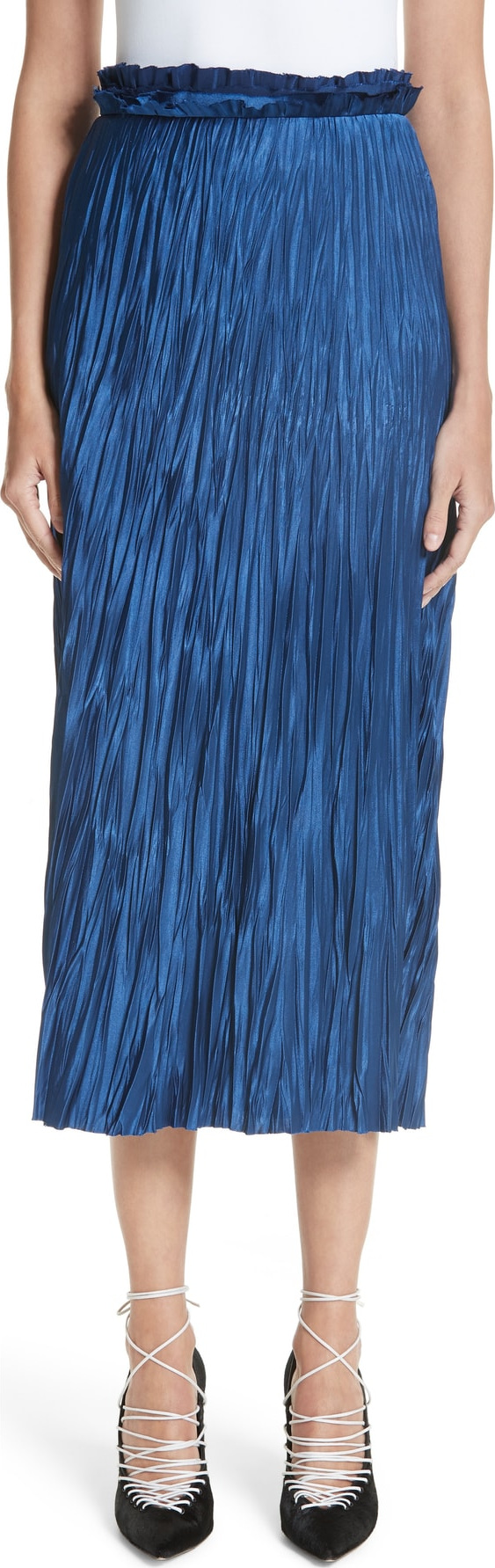 Jason Wu Pleated Satin Skirt