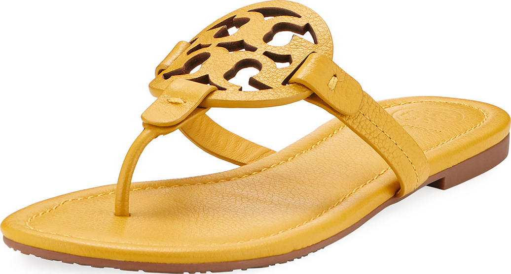 Tory Burch Miller Leather Logo Sandal
