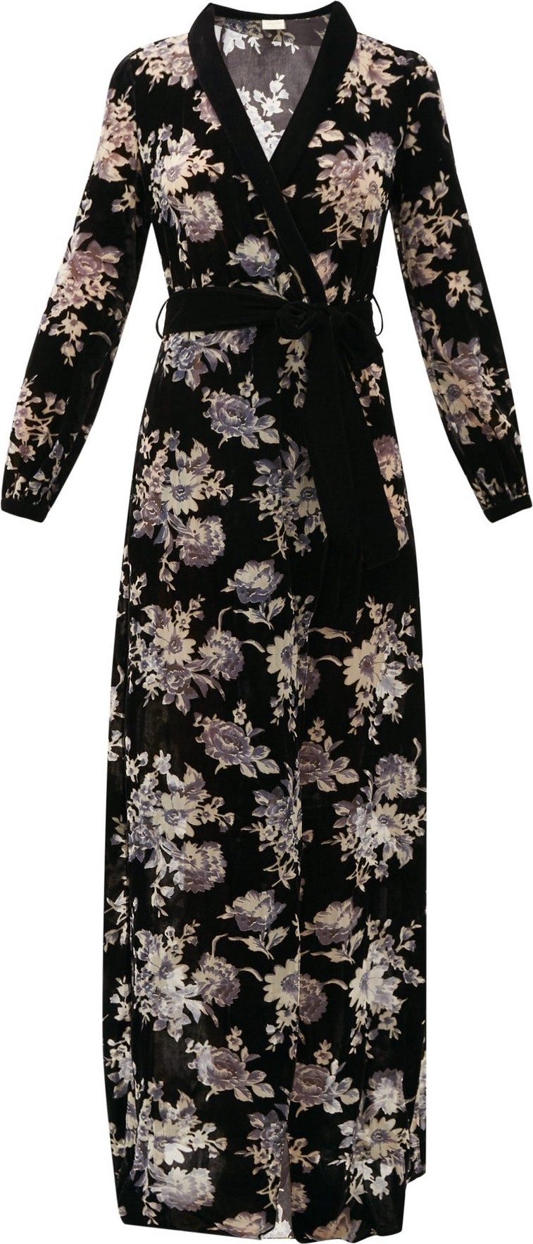 Myla Hyde Park floral velvet devoré robe