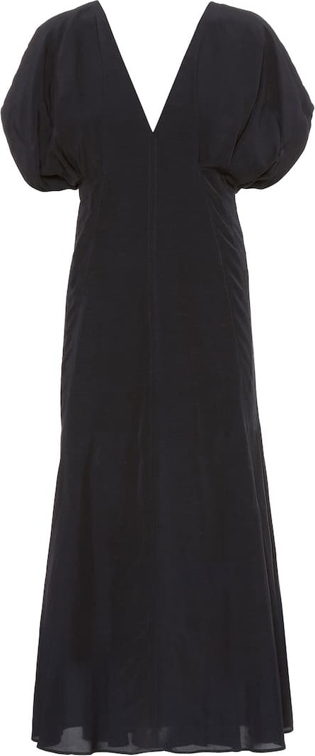 Jil Sander Linen-blend midi dress