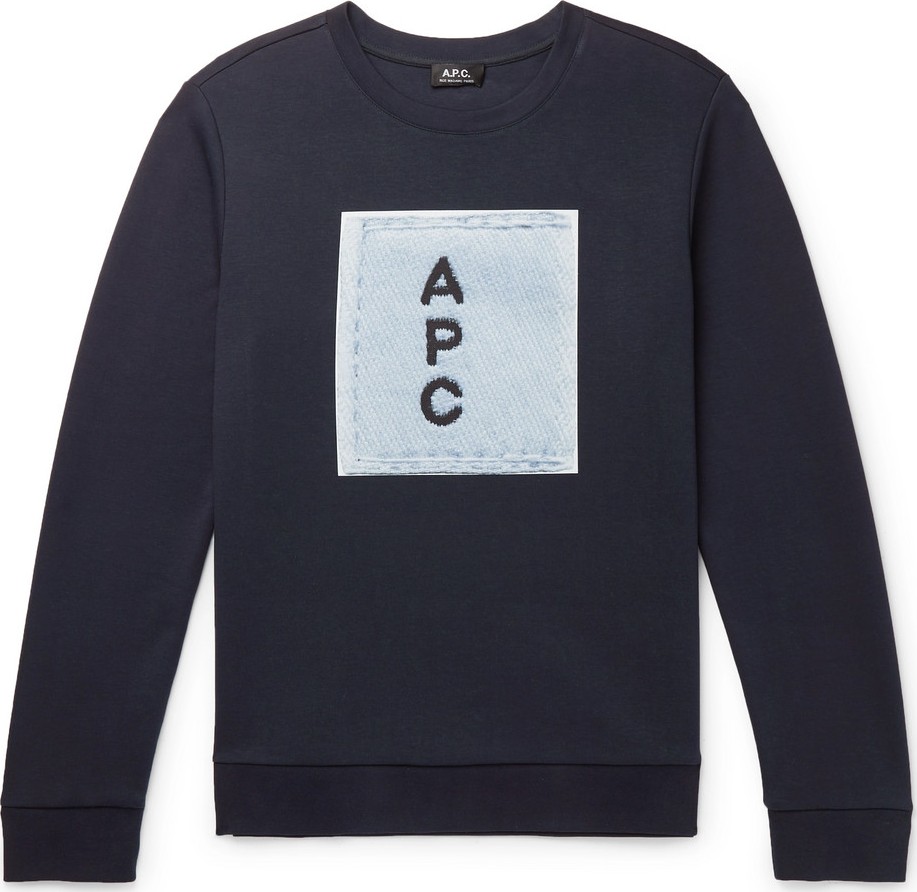 A.P.C. Logo-Print Cotton-Jersey Sweatshirt