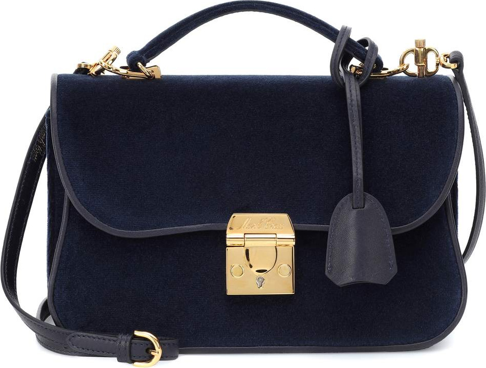 Mark Cross Dorothy velvet shoulder bag