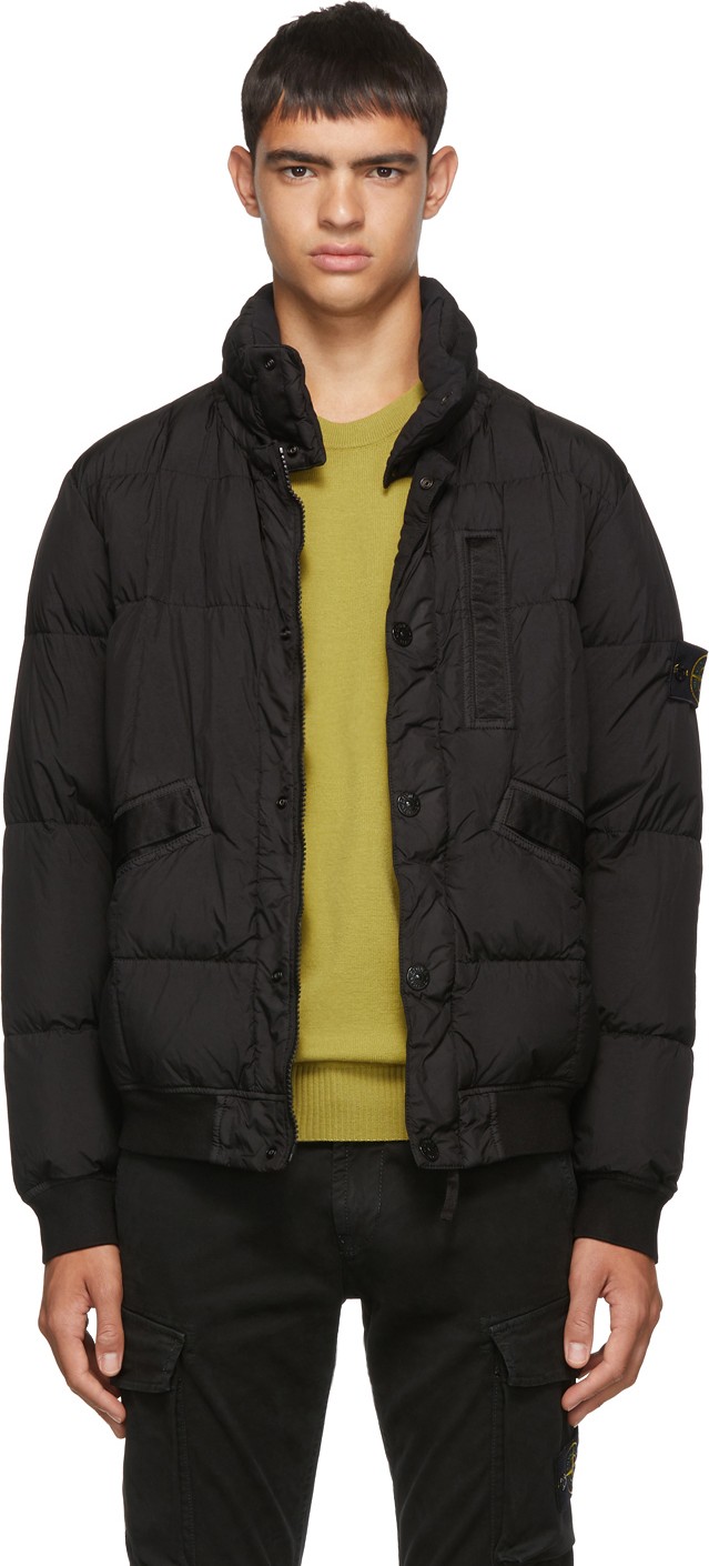 Stone Island Black Down Puffer Jacket