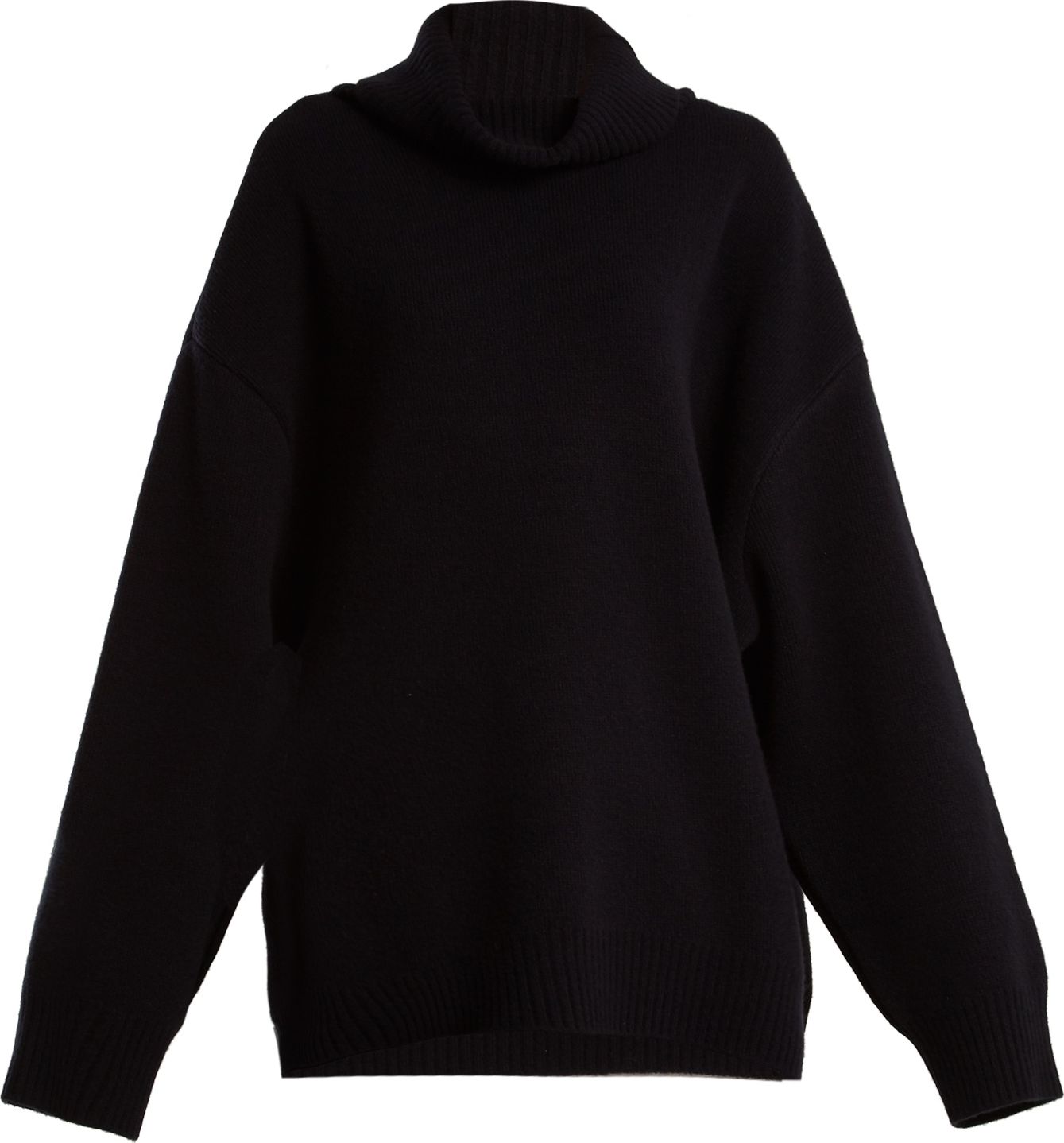 Raey Displaced-sleeve roll-neck wool sweater