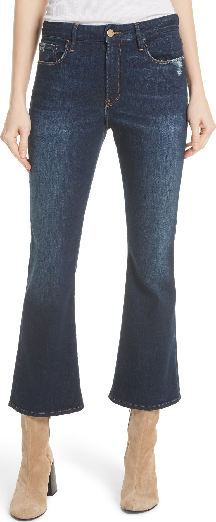 FRAME DENIM Le Crop Mini Boot Jeans