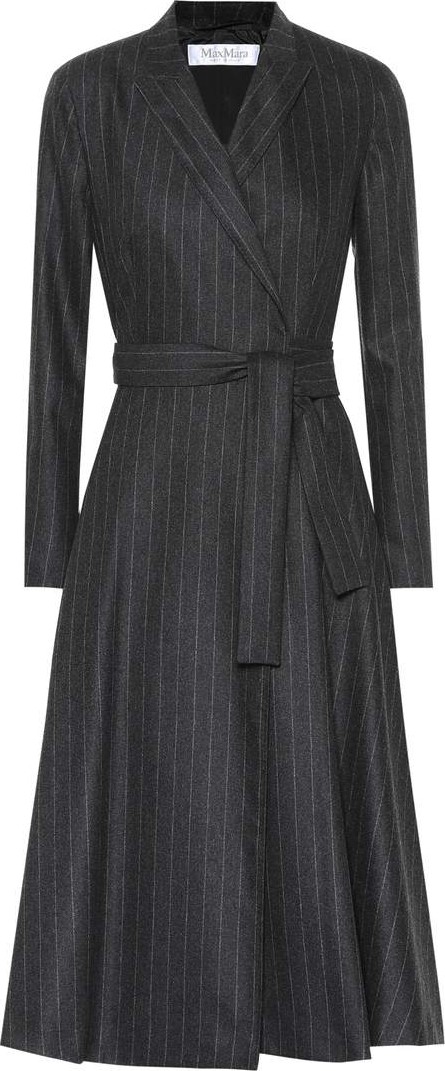 Max Mara Unione pinstriped wool-blend dress