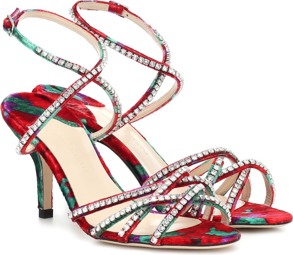 Magda Butrym Berlin embellished velvet sandals