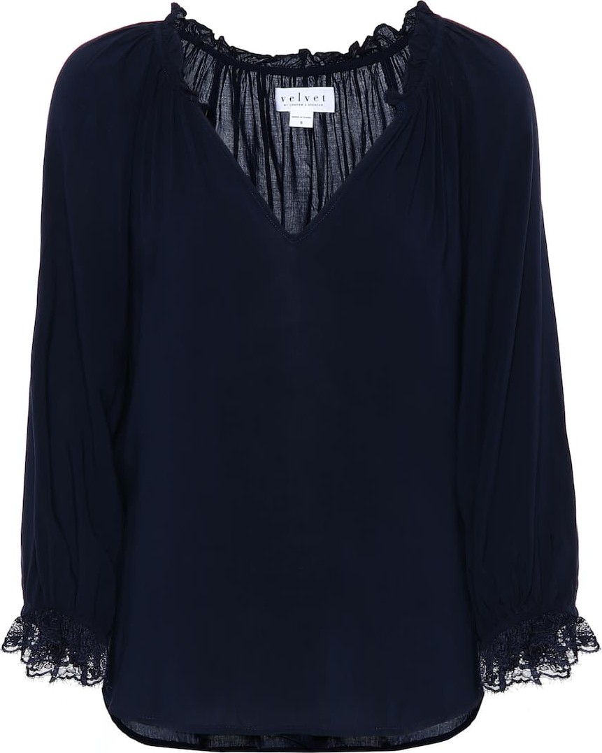 Velvet By Graham & Spencer Madilyn crêpe blouse