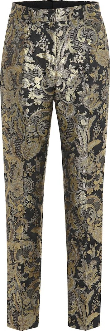 Dolce & Gabbana Metallic brocade straight-leg pants