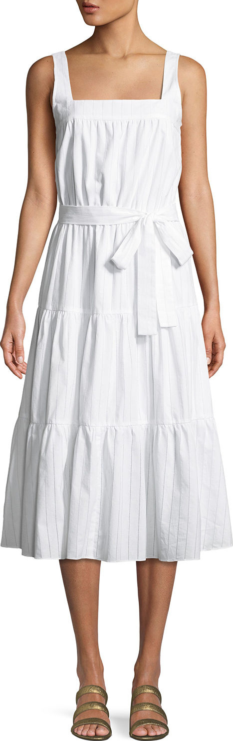 MICHAEL MICHAEL KORS Tiered Sleeveless Midi Dress MICHAEL MICHAEL KORS Tiered Sleeveless Midi Dress