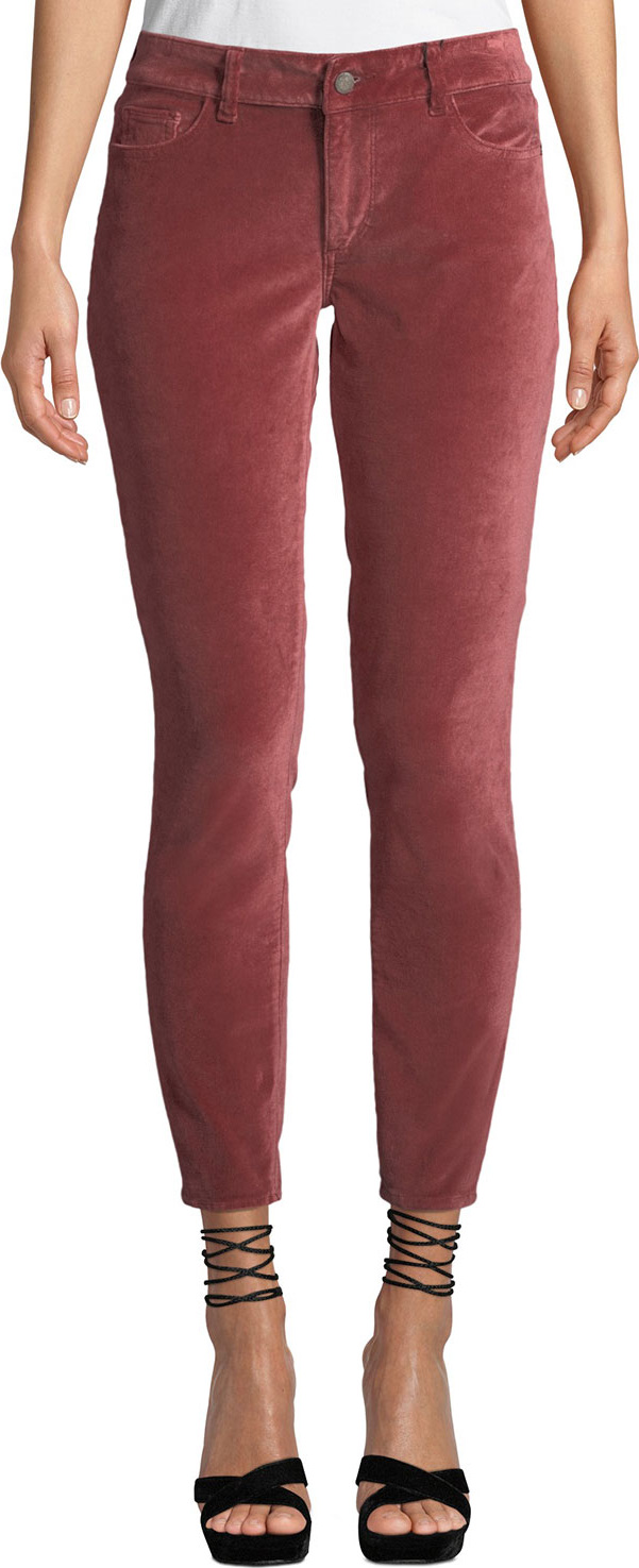 DL1961 Margaux Mid-Rise Instasculpt Velvet Pants