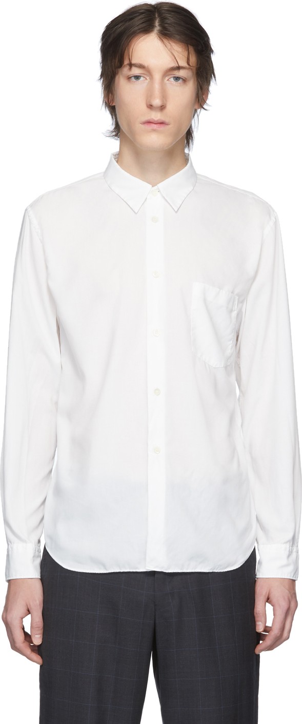 Comme des Garçons Homme Deux White Garment-Dyed Shirt