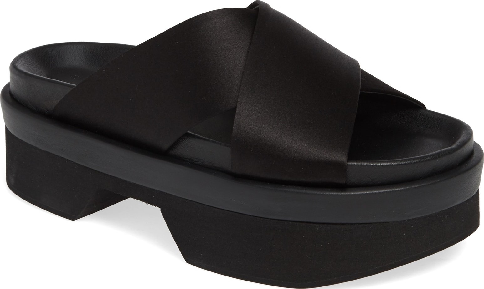 Simone Rocha Satin Platform Slide Sandal